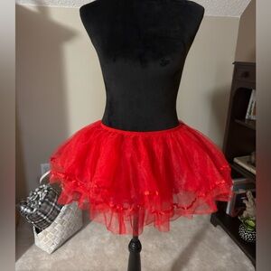 Costumes USA Adult Red Shimmer Tutu